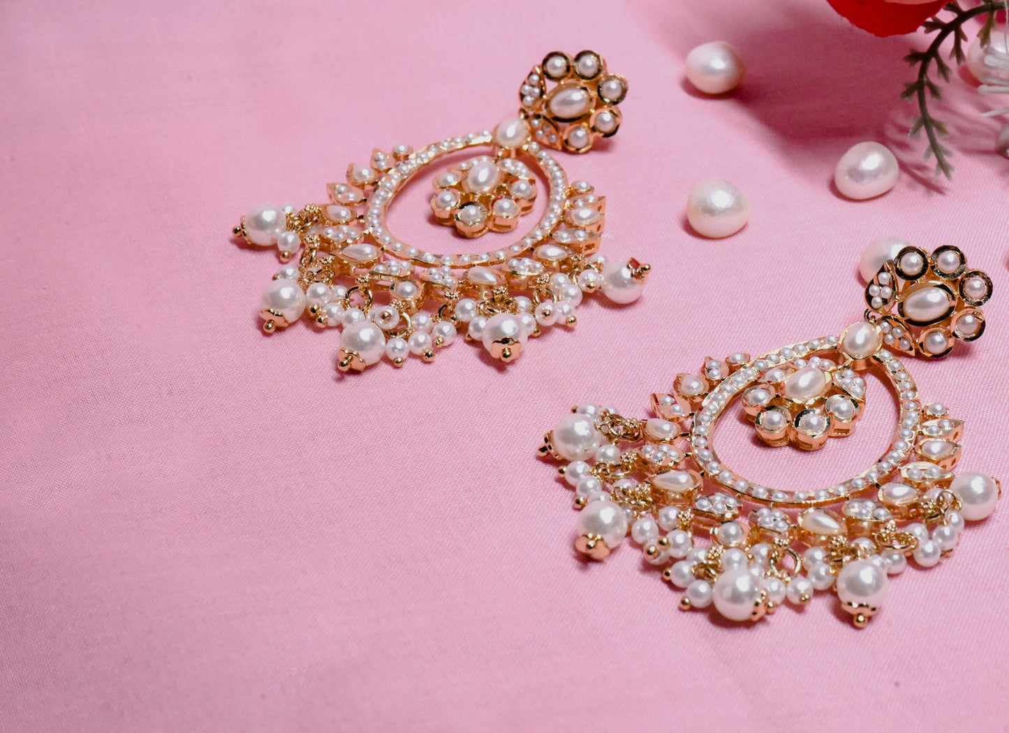 Garima Pearl and Polki Earring