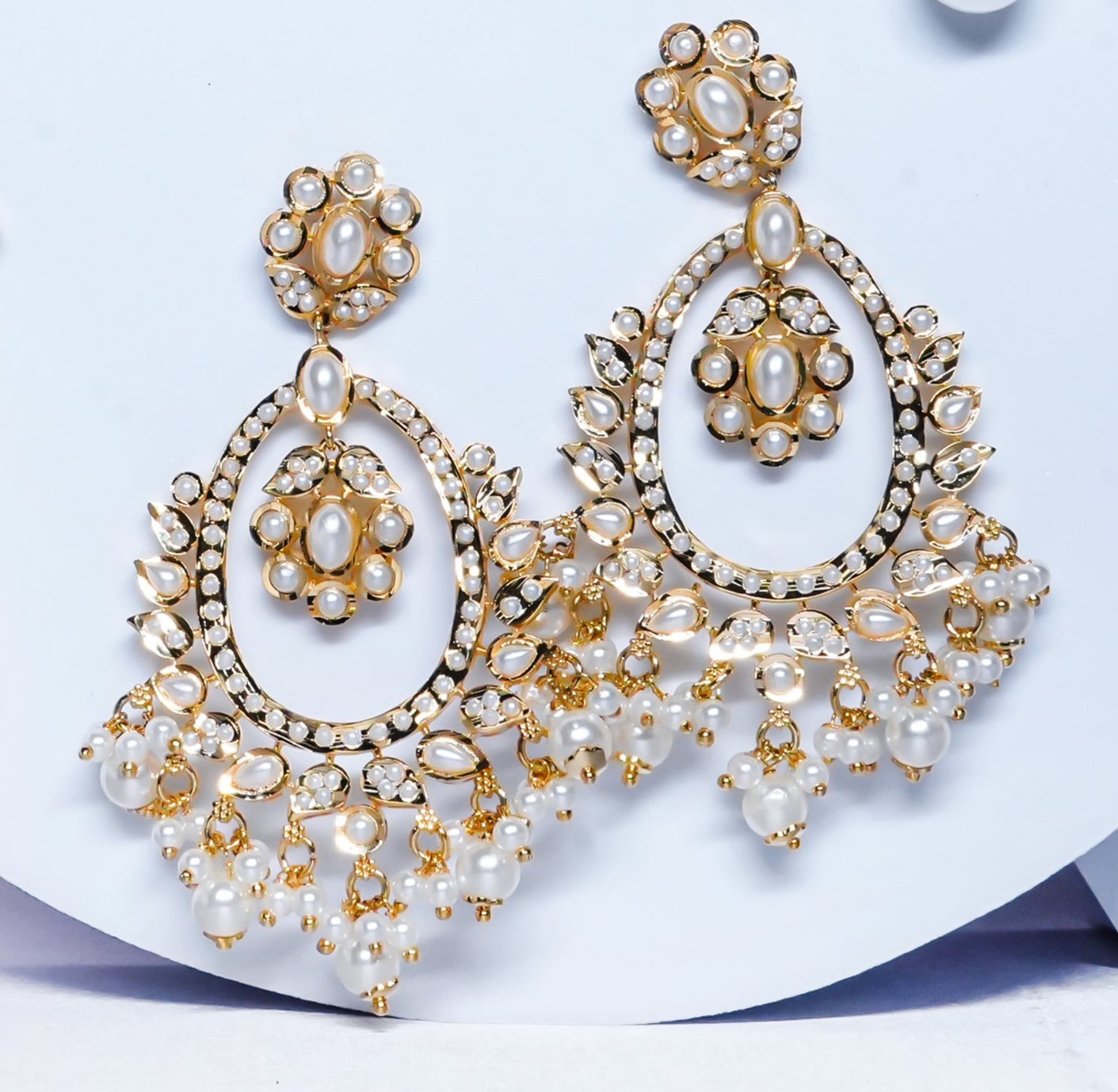 Garima Pearl and Polki Earring